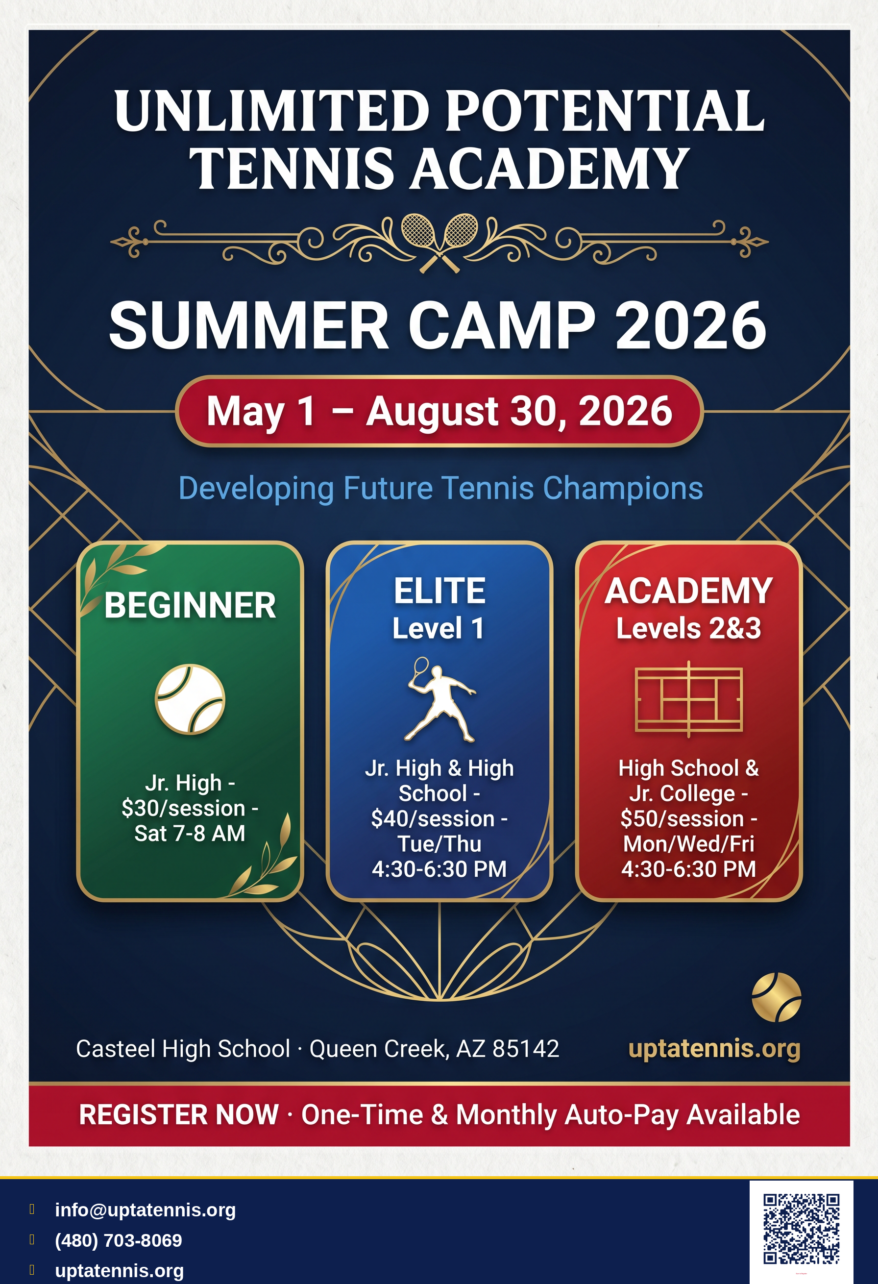 UPTA Summer 2026 Camp Flyer